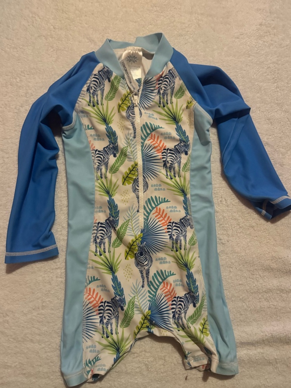 Sun Emporium toddler size 2 swimsuit rash guard one piece upf 50